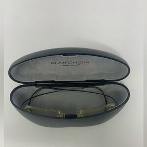 Marchon Airlock Glasses Frames LC901 Col. 2 Muiki Light Titan Made in Italy Used